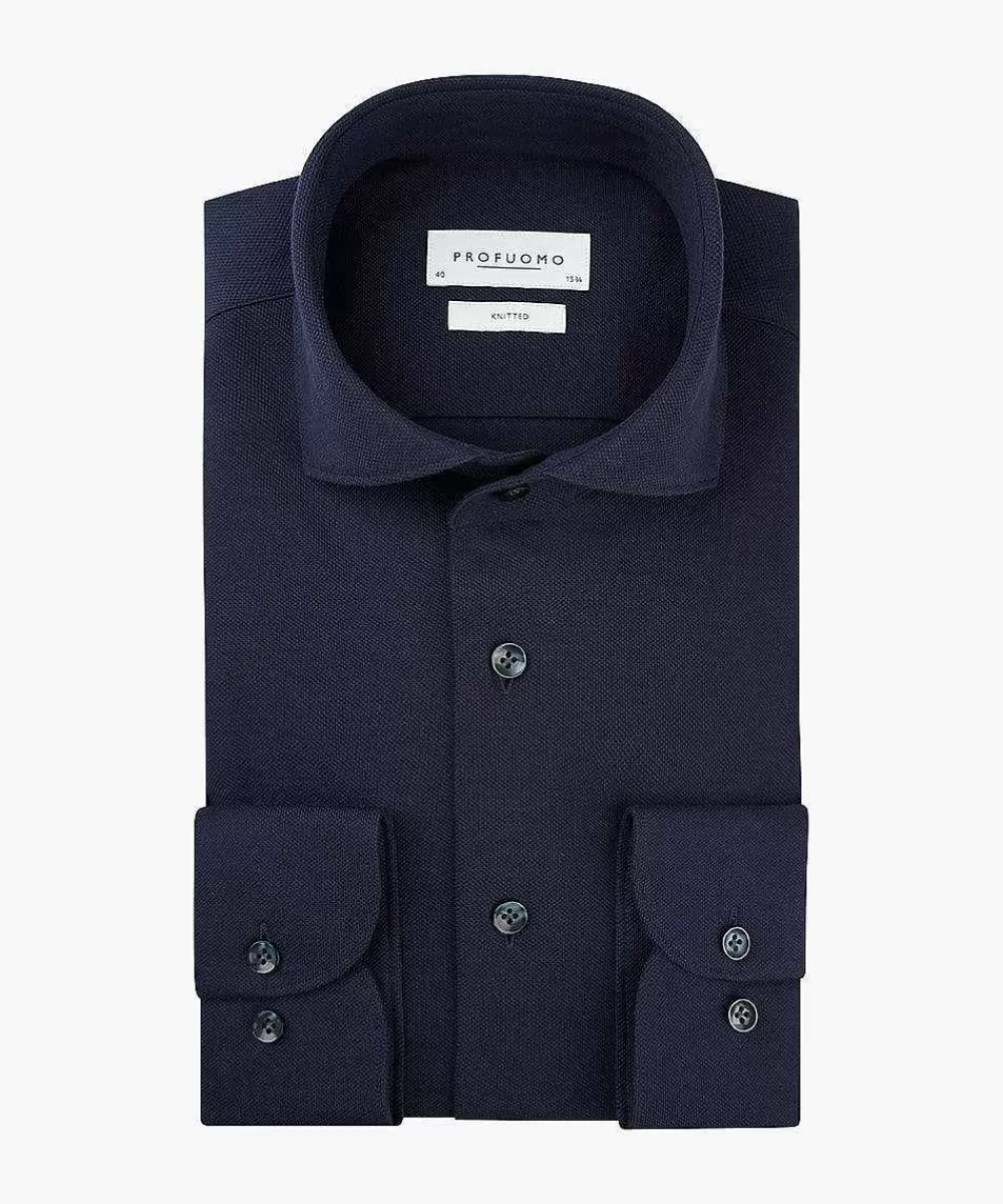 Profuomo Army Pique Knitted Overhemd> The Knitted Shirt