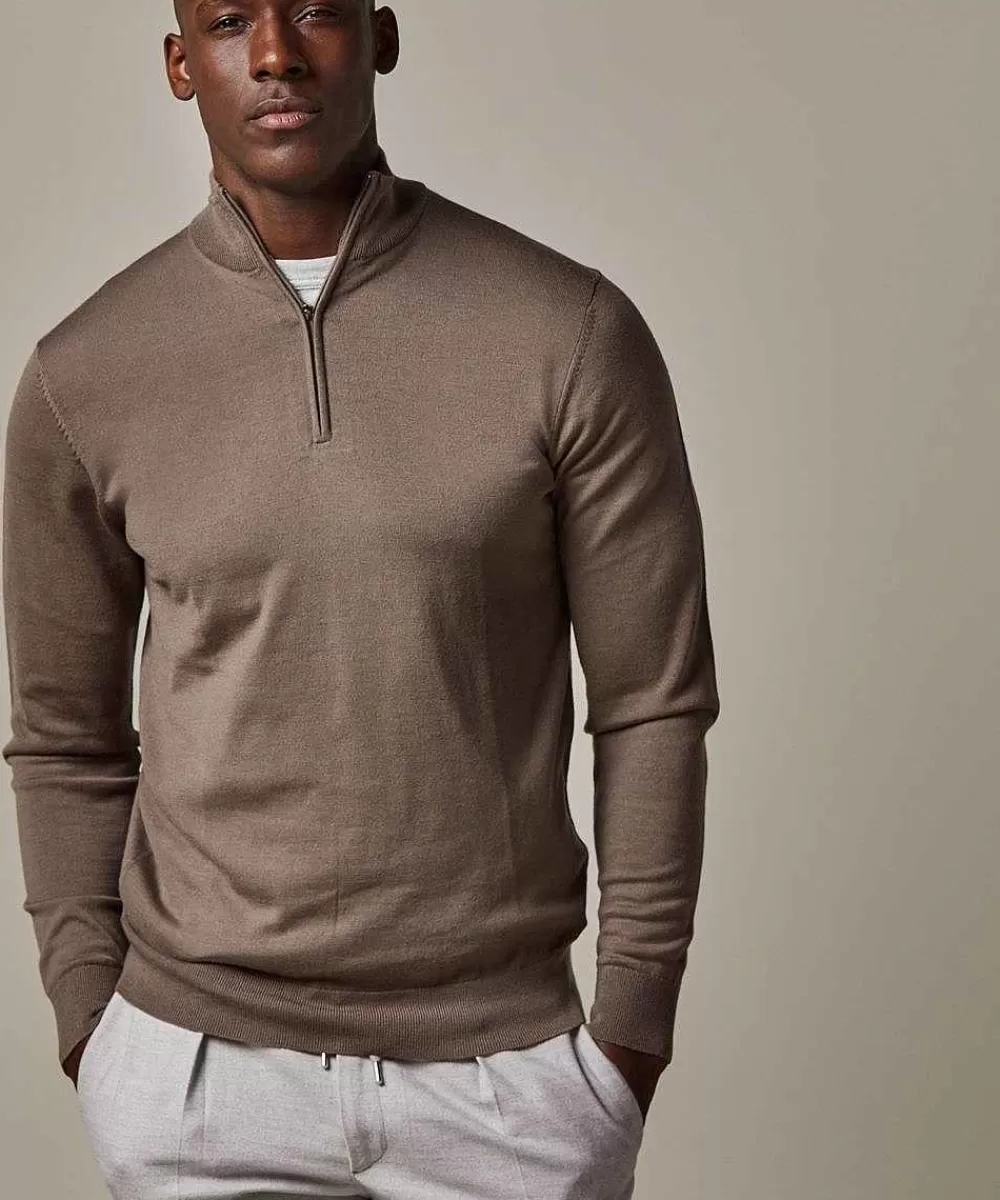 Profuomo E Merino Half Zip> Half Zip Truien