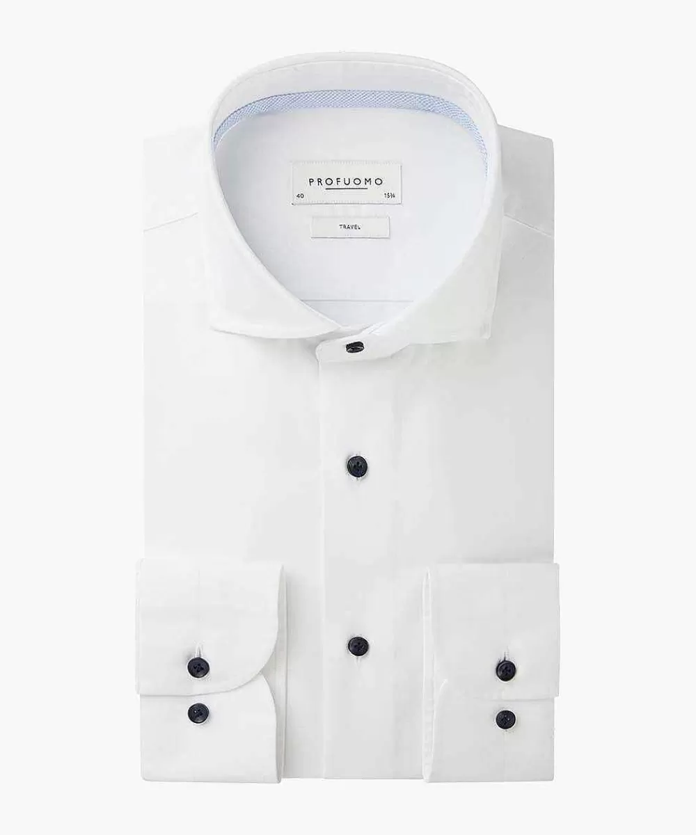 Profuomo Heavy Twill Travel Overhemd> The Travel Shirt