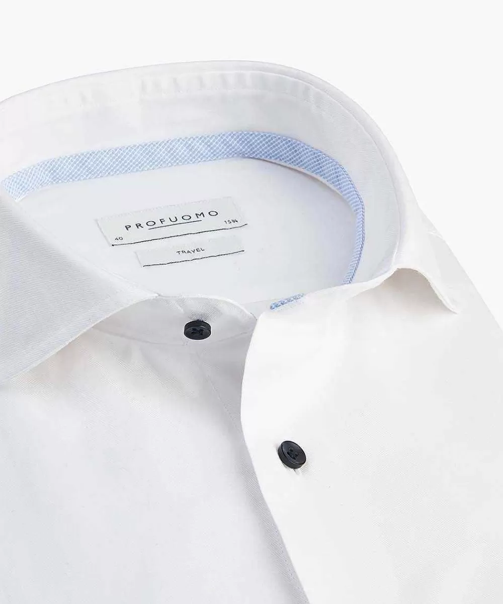 Profuomo Heavy Twill Travel Overhemd> The Travel Shirt