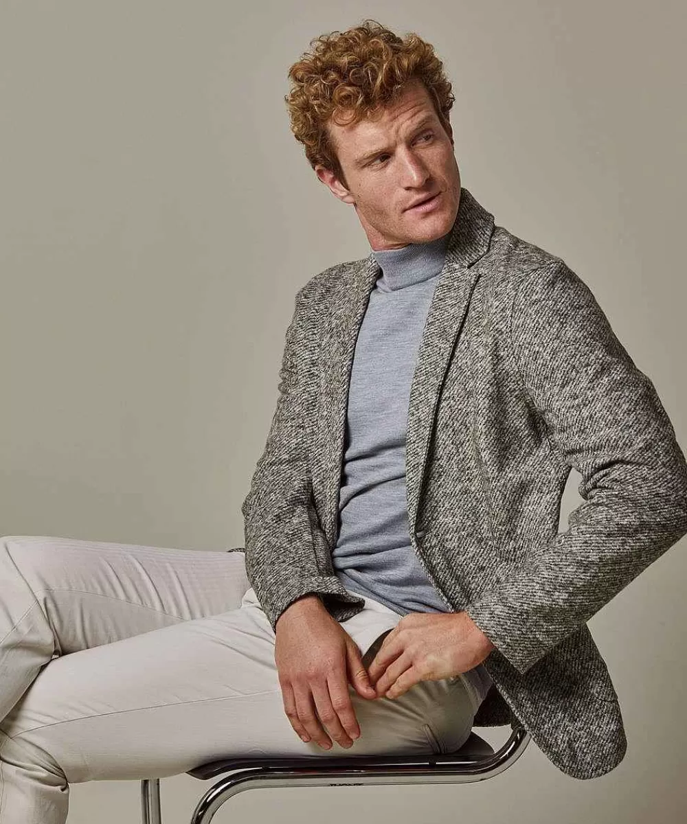 Profuomo Melange Knitted Colbert> Colberts