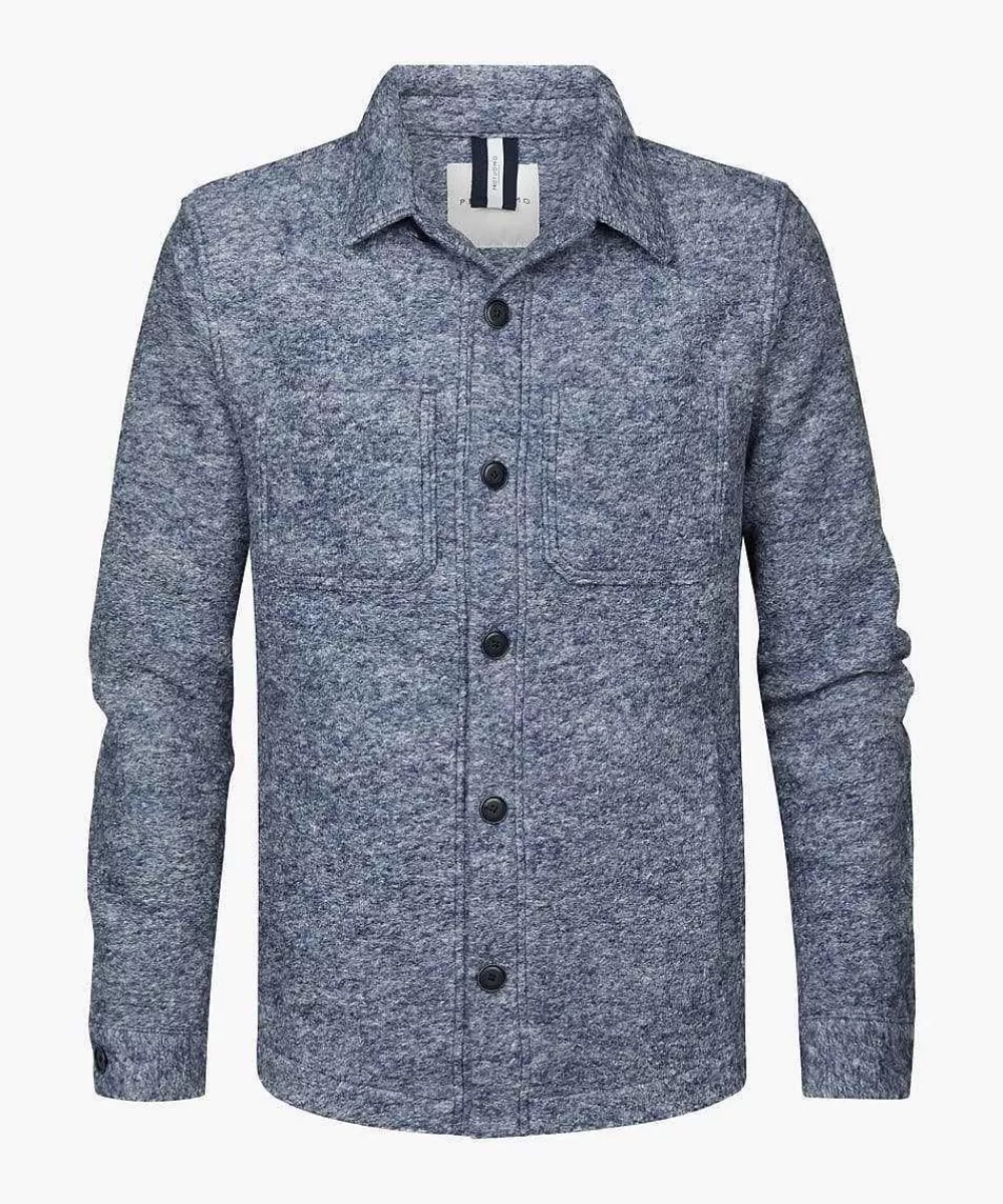 Profuomo Melange Knitted Overshirt> Overshirts