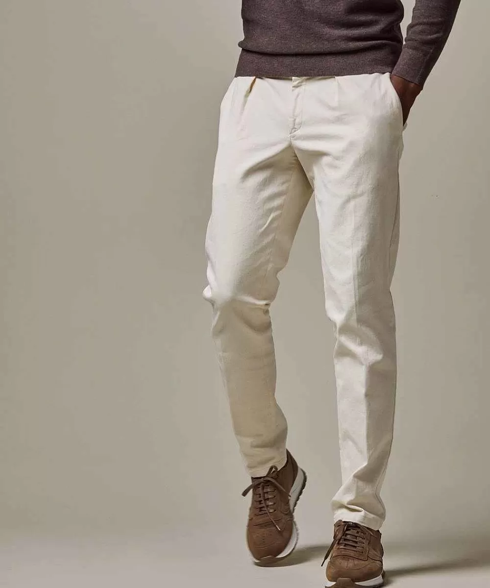 Profuomo Off White Relaxed Modern Fit Chino> Chinos