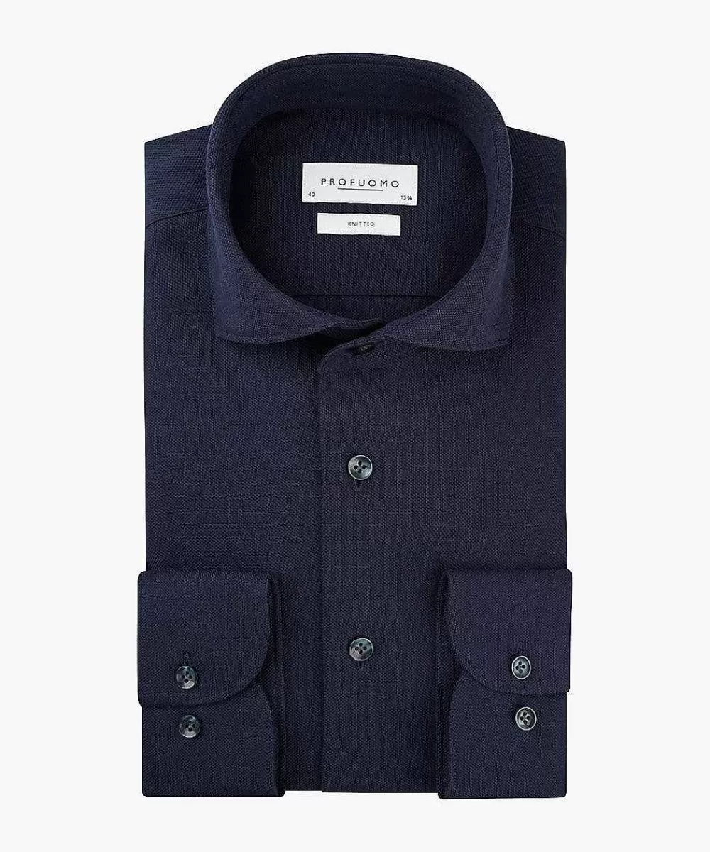 Profuomo Single Jersey Knitted Overhemd> The Knitted Shirt