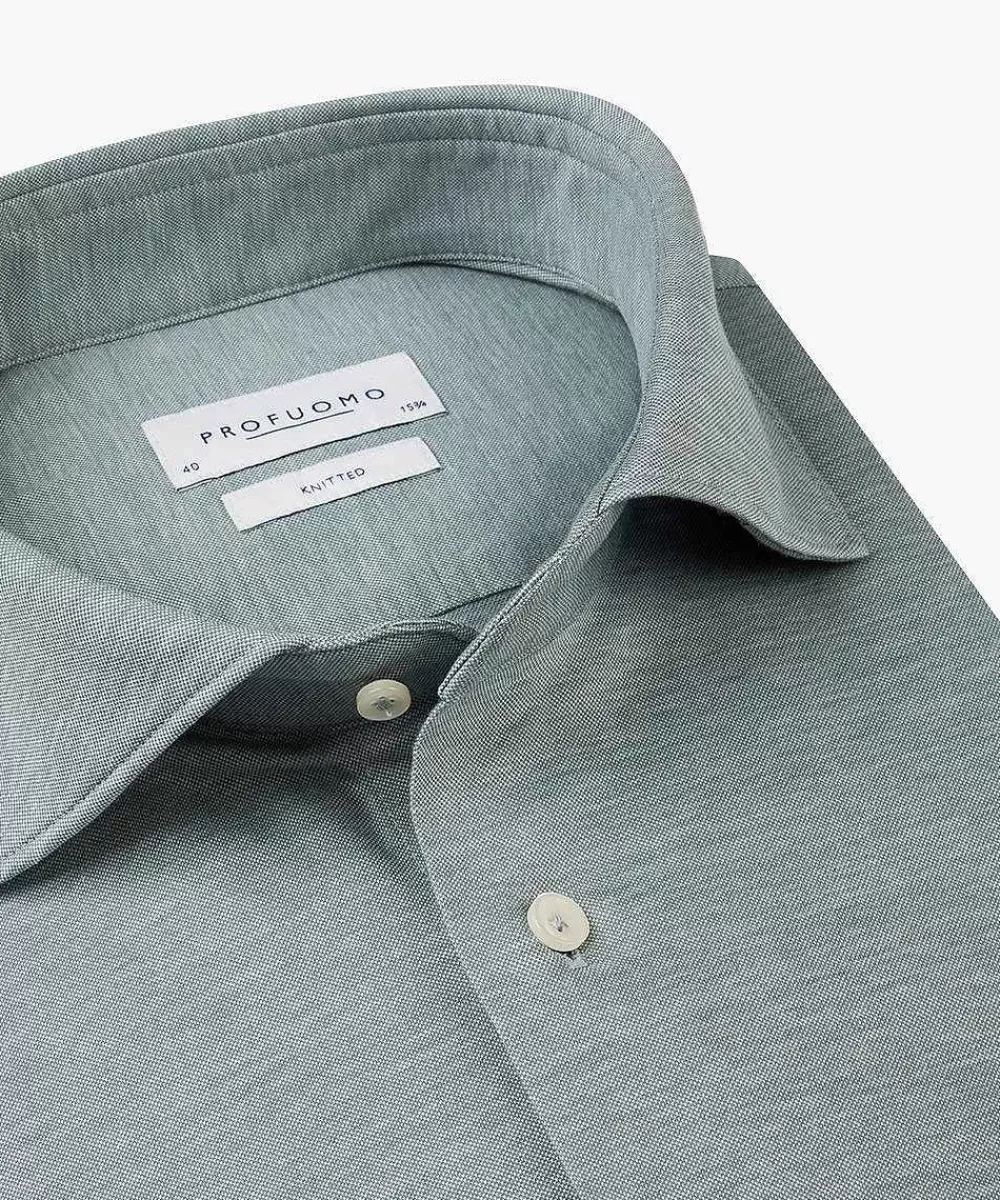 Profuomo Single Jersey Overhemd> The Knitted Shirt