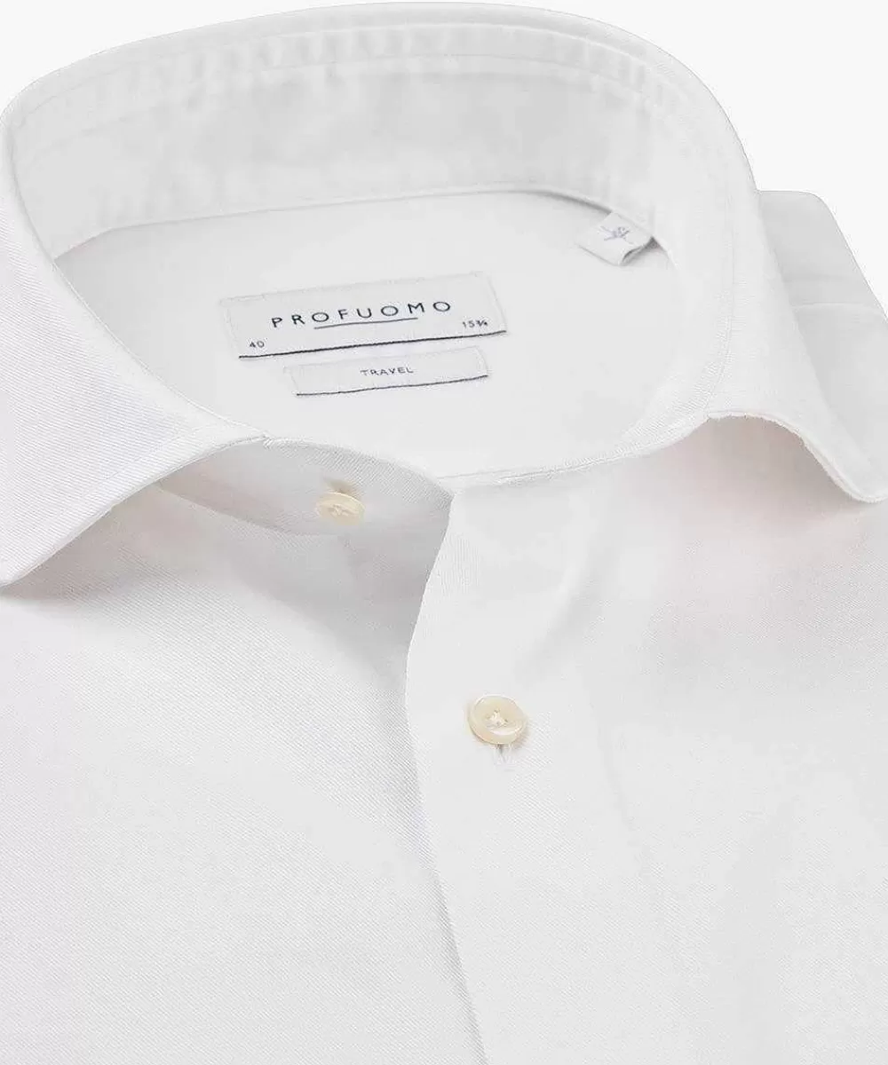 Profuomo Travel Overhemd Extra Lm> The Travel Shirt