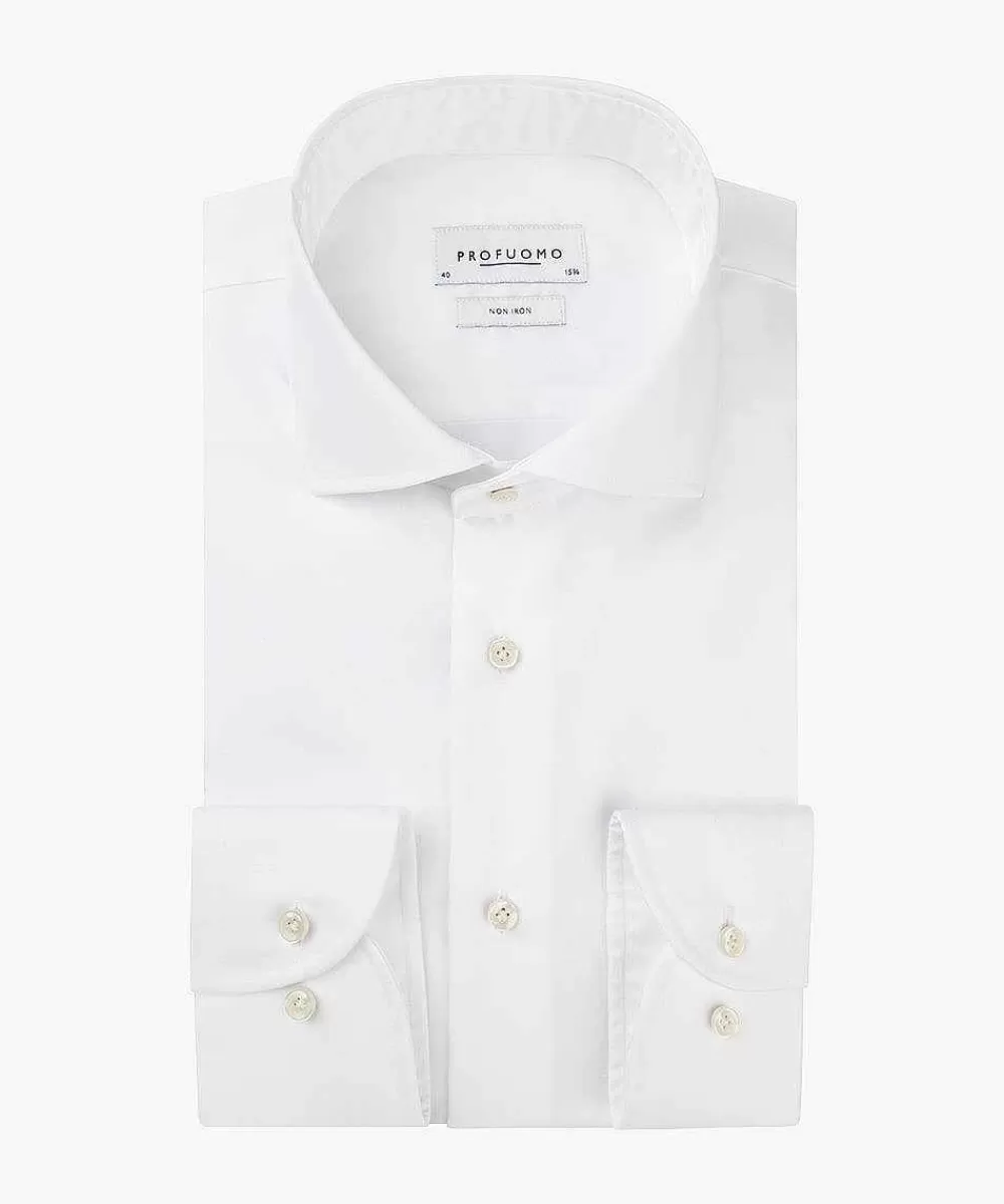 Profuomo Twill Overhemd> The Perfect White Shirt